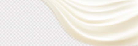 Liquid vector dripping ice cream texture. Glossy sugary flow drip, melting creamy surface.のイラスト素材