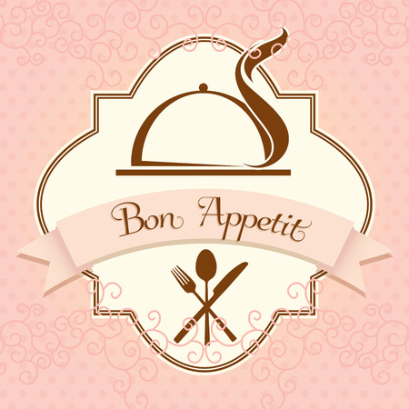 Bon appetit vector templateのイラスト素材