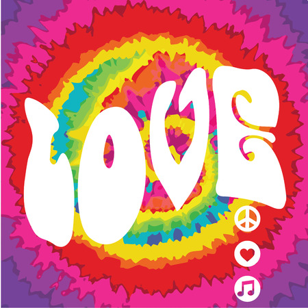Hippie love styleのイラスト素材