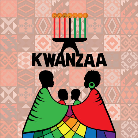 Kwanzaa greeting card templateのイラスト素材