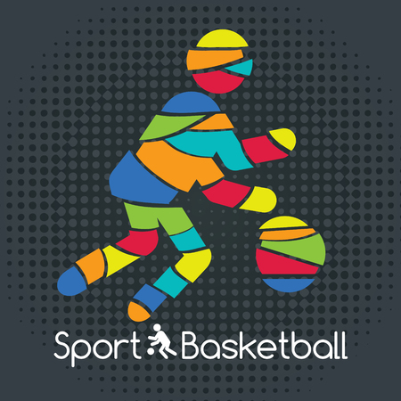 Vector Illustration of a basketball playerのイラスト素材