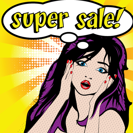 Pop Art Woman - Super Sale!のイラスト素材