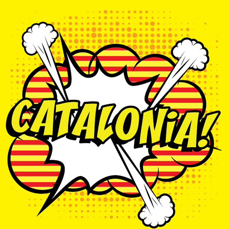 Catalonia national dayのイラスト素材