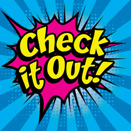 Pop Art Comics Icon Check It Out のイラスト素材 イメージマート