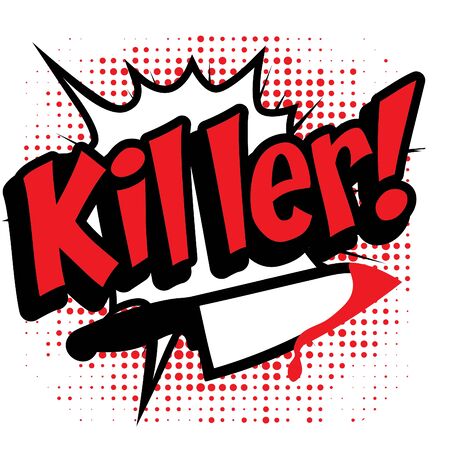 Pop art comics icon Killerのイラスト素材