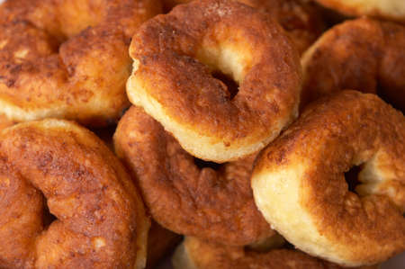 Homemade curd pancake closeup