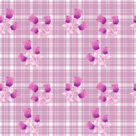 Seamless gingham Pattern. Vector illustrations. Texture from squares or rhombus for - tablecloths, blanket, plaid, cloths, shirts, textiles, dresses, paper, posters.のイラスト素材