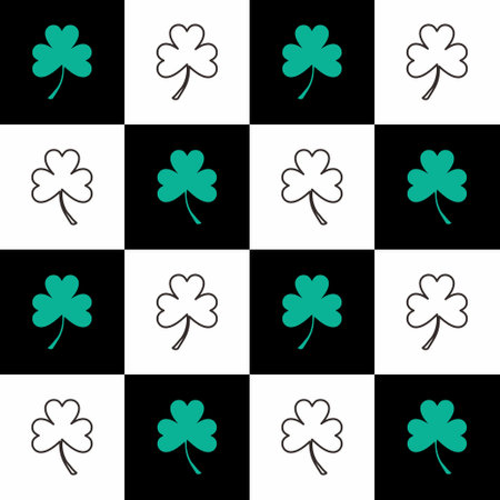 St. Patrick's day holiday background. Seamless Pattern With Floral Motifs able to print for cloths, tablecloths, blanket, shirts, dresses, posters, papers.のイラスト素材