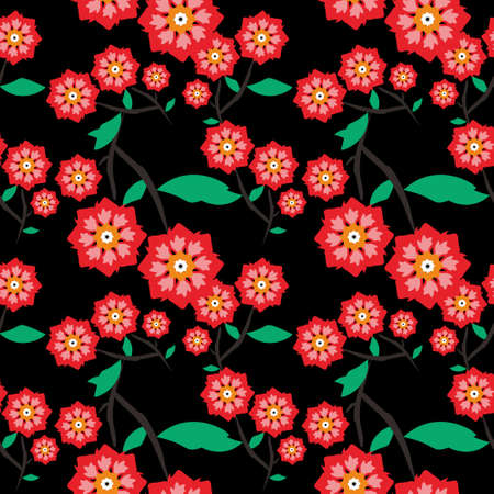 Seamless Pattern With Floral Motifs able to print for cloths, tablecloths, blanket, shirts, dresses,...