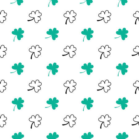 St. Patrick's day holiday background. Seamless Pattern With Floral Motifs able to print for cloths, tablecloths, blanket, shirts, dresses, posters, papers.のイラスト素材