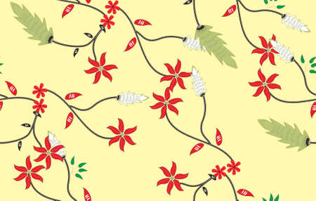 Seamless Pattern With Floral Motifs able to print for cloths, tablecloths, blanket, shirts, dresses, posters, papers.のイラスト素材