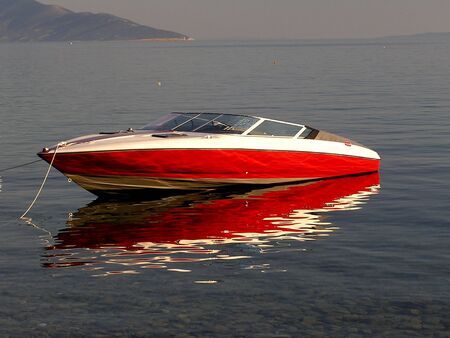 Boat at the adriatic seaの写真素材