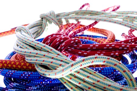 climbing rope isolated on white