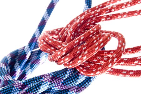 climbing rope isolated on white
