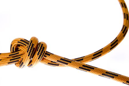 climbing rope isolated on white