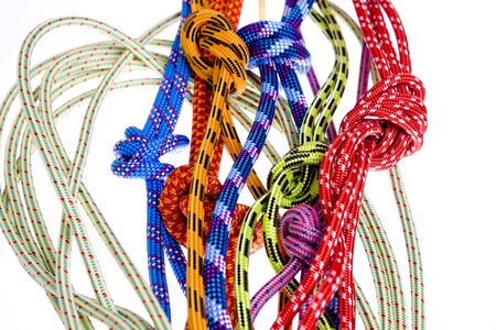 climbing rope isolated on white