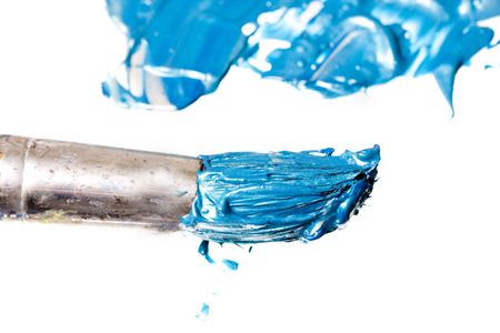 Abstract painting isolated on whiteの写真素材