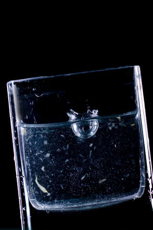 Close up view of the splash in waterの写真素材