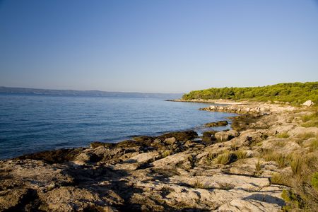 Adriatic sea coast in Croatiaの写真素材