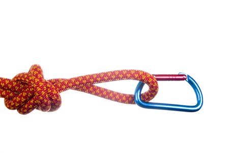 Climbing gear isolated on white 
