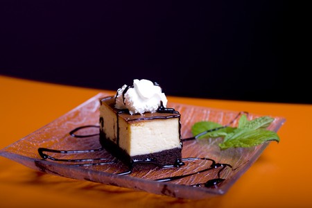 Beautiful tasty cake close up shoot 
