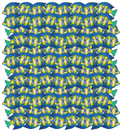 Seamless fish pattern for children's subjects, book design, notebooks, offices, websites, banners.の写真素材