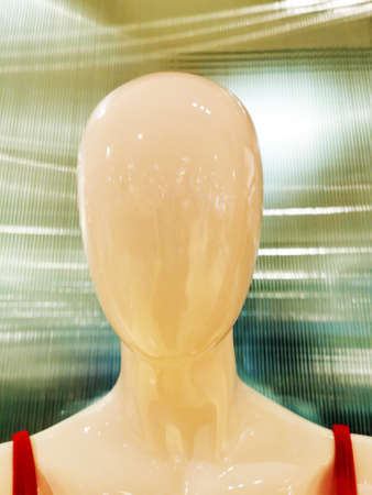 woman's mannequin head in the store, empty un decoratedの写真素材