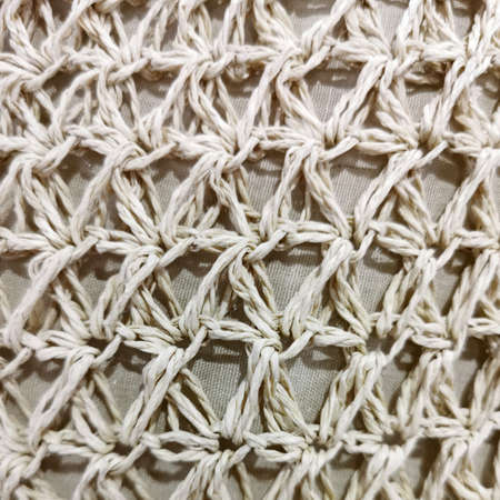 Macrame pattern of ecological threadsの写真素材