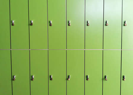 green school lockers for individual useの写真素材