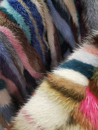 processing and coloring natural fur, natural fur products in the shop