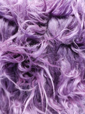 hairy artificial purple fur for a backgroundの写真素材