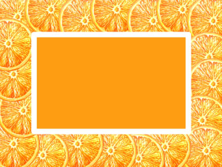 orange frame, orange slice, fresh citrus frames hand drawn design.