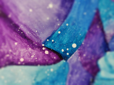 abstract Space background, galaxy night sky with stars. illustration in blue violet tones.の写真素材