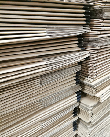 stack of cardboard boxesの写真素材