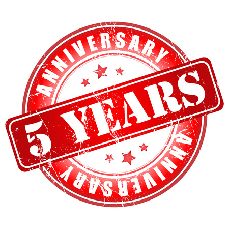 5 years anniversary stamp.の写真素材