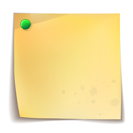 Note paper on white background.   Vector illustration.のイラスト素材