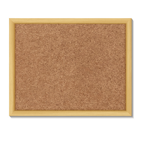 Brown cork board in a frame.   
Vector illustration.のイラスト素材