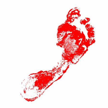 Foot print on white background.Vector illustration.のイラスト素材