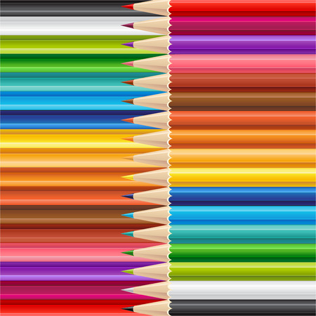 Wooden sharp pencils set backgroundのイラスト素材