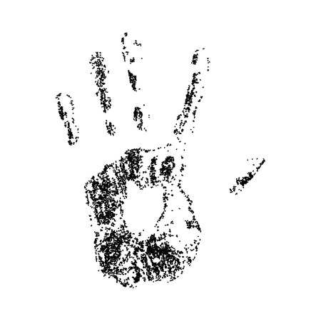 Hand print on white backgroundのイラスト素材