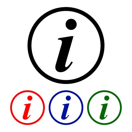 Information sign. Info round symbol.    
Vector Illustration.のイラスト素材