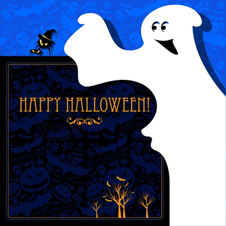 Halloween card or background.
Vector art.のイラスト素材