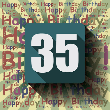 35 Happy Birthday background or card.
Flat design.のイラスト素材