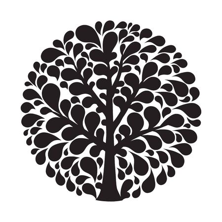 Tree logo template. Beautiful tree card or background.のイラスト素材