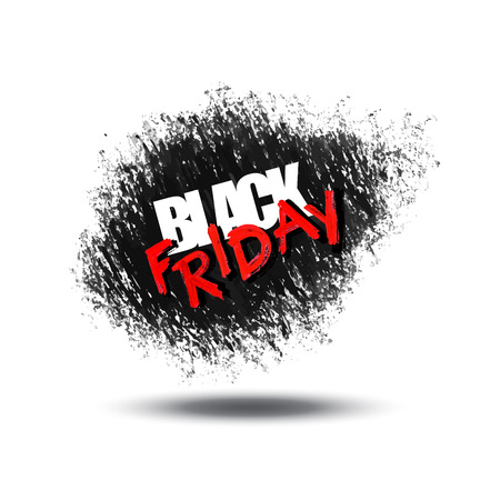 Black Friday Sale Card or Banner. 
RED Brush Acrylic Font.
Handmade Black Acrylic background.
PERFECT FOR: Branding, Logos, Greeting Cards, 
Stationery Design, Invitations, T-shirts, 
Packaging Posters, Typographic Design.のイラスト素材