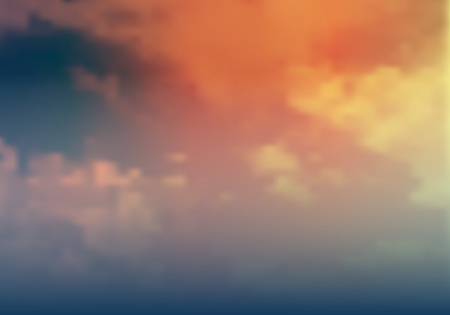 Thunder sky with clouds illustration.のイラスト素材