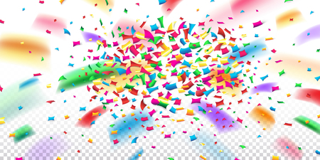 Abstract with many falling tiny colorful confetti pieces.のイラスト素材