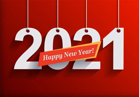 2021 White Paper Origami card or background.
Happy New Year. Merry Christmas.の写真素材