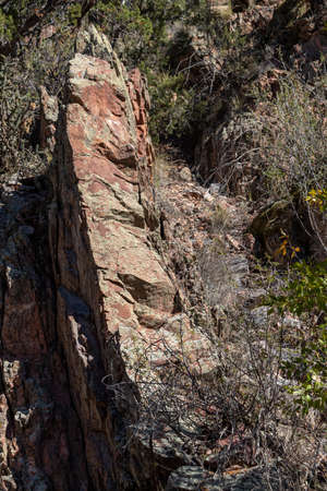 Picture of a neat rock formation i took while hiking at Beaver Creek in Colorado.の写真素材