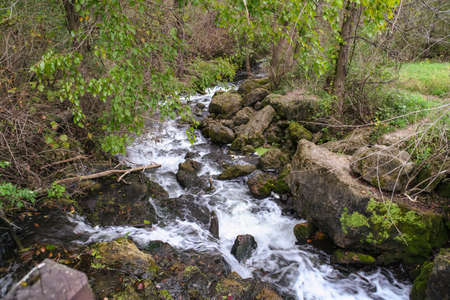 Beautiful picture a stream I came across while hiking at Governor Dodge State Park in Wisconsin.の写真素材